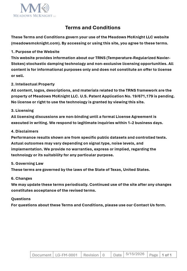 Terms and Conditions